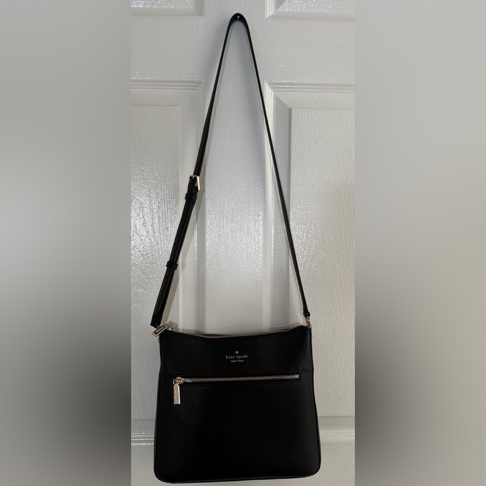 Kate Spade Black Crossbody Bag with Gold Accents